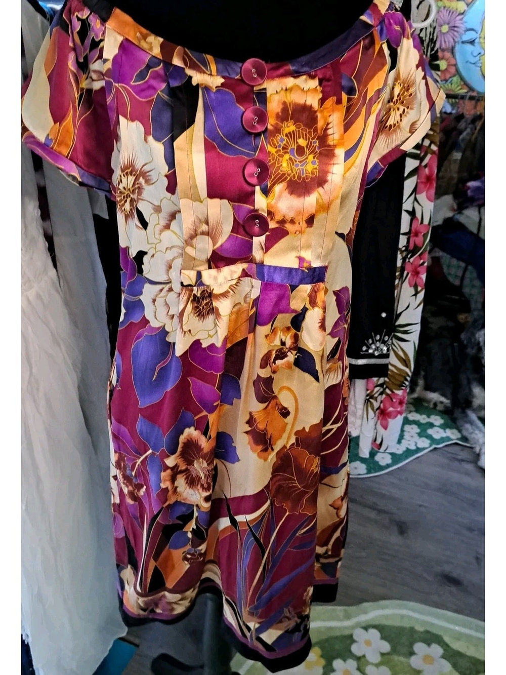 Bohemian Jewel Garden Floral Dress | ECI | Size 8